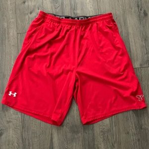 YSU UA Red gym shorts XXL - Pockets